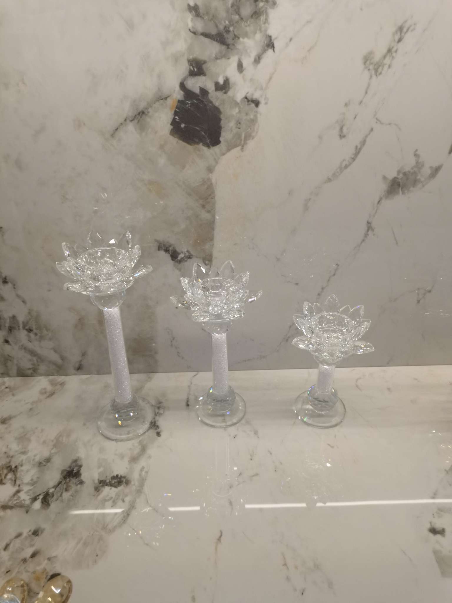 北欧轻奢水晶烛台样板间客厅玄关水晶摆件家用烛光晚餐浪漫蜡烛台详情图4