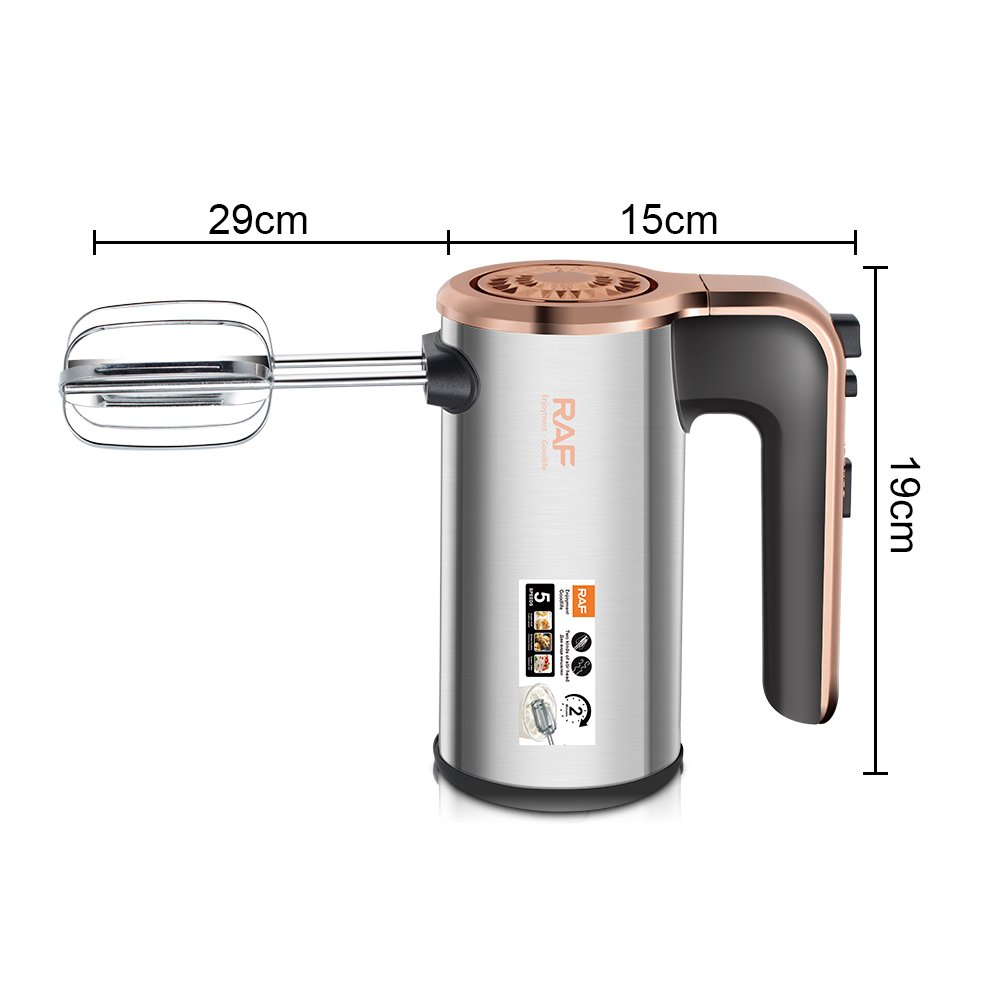 RAF Cross-border electric wireless egg beater, 3-speed charging, 2000mAh baking whipper, cream mixer Specification image
