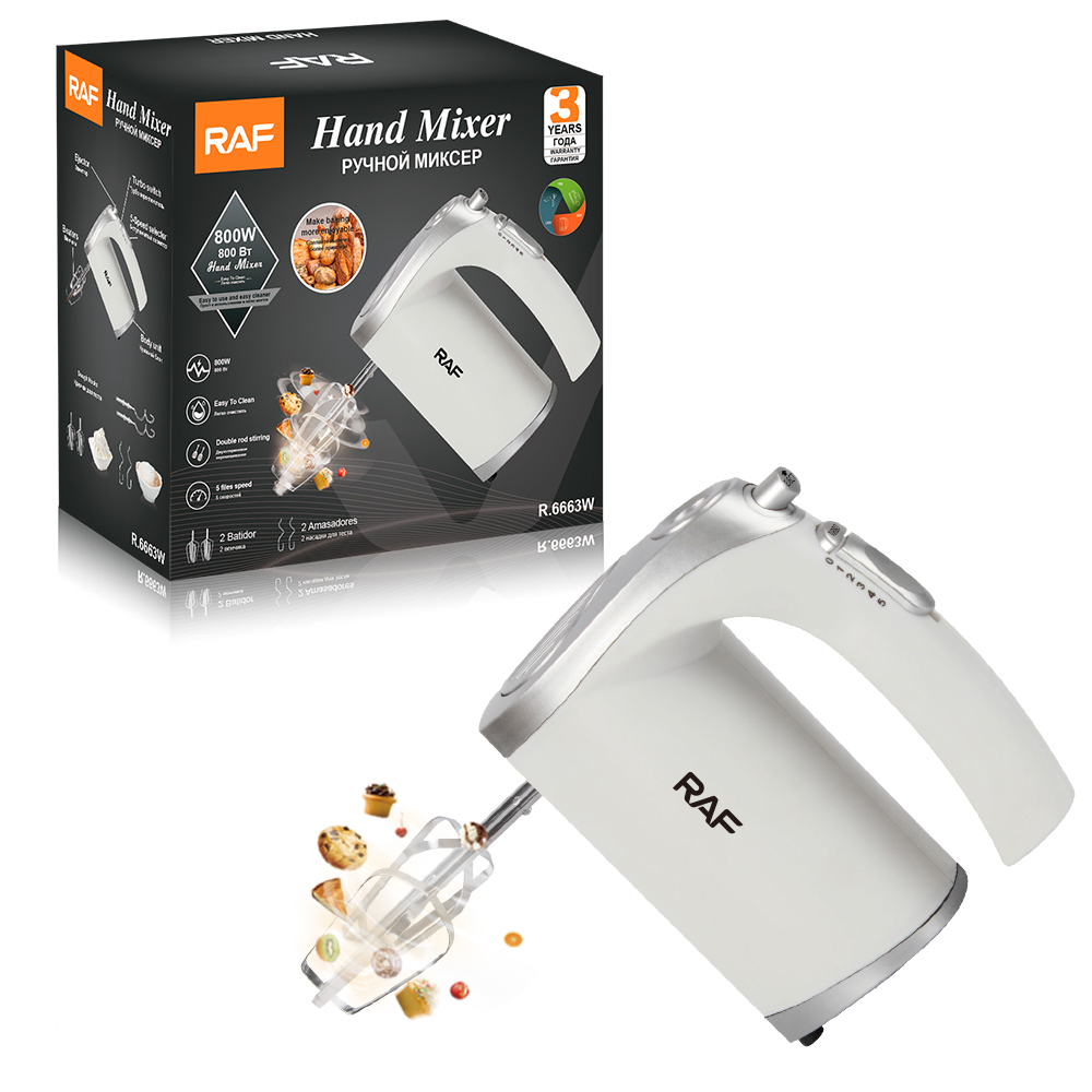 European RAF fully automatic handheld household electric egg beater, high-power baking whipper, cream mixer Specification image