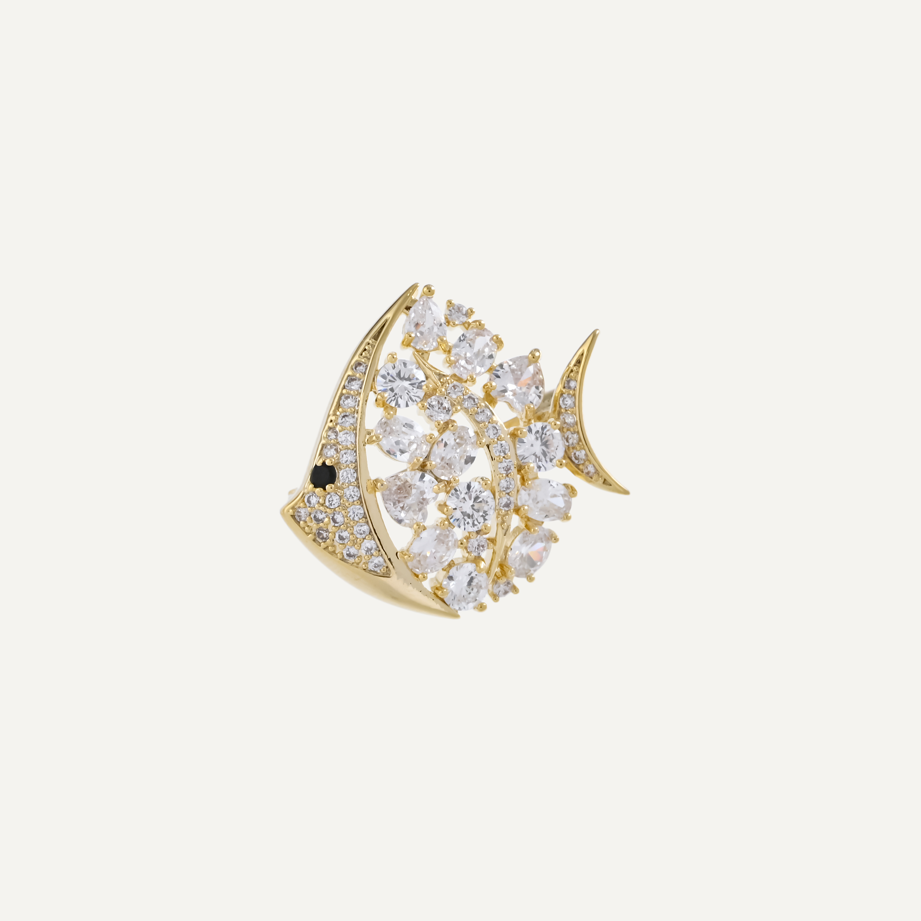 Xuhui brand copper-plated real gold and zircon fish-shaped personalized brooches and pins are fashionable and versatile. There are many women's styles to choose from thumbnail