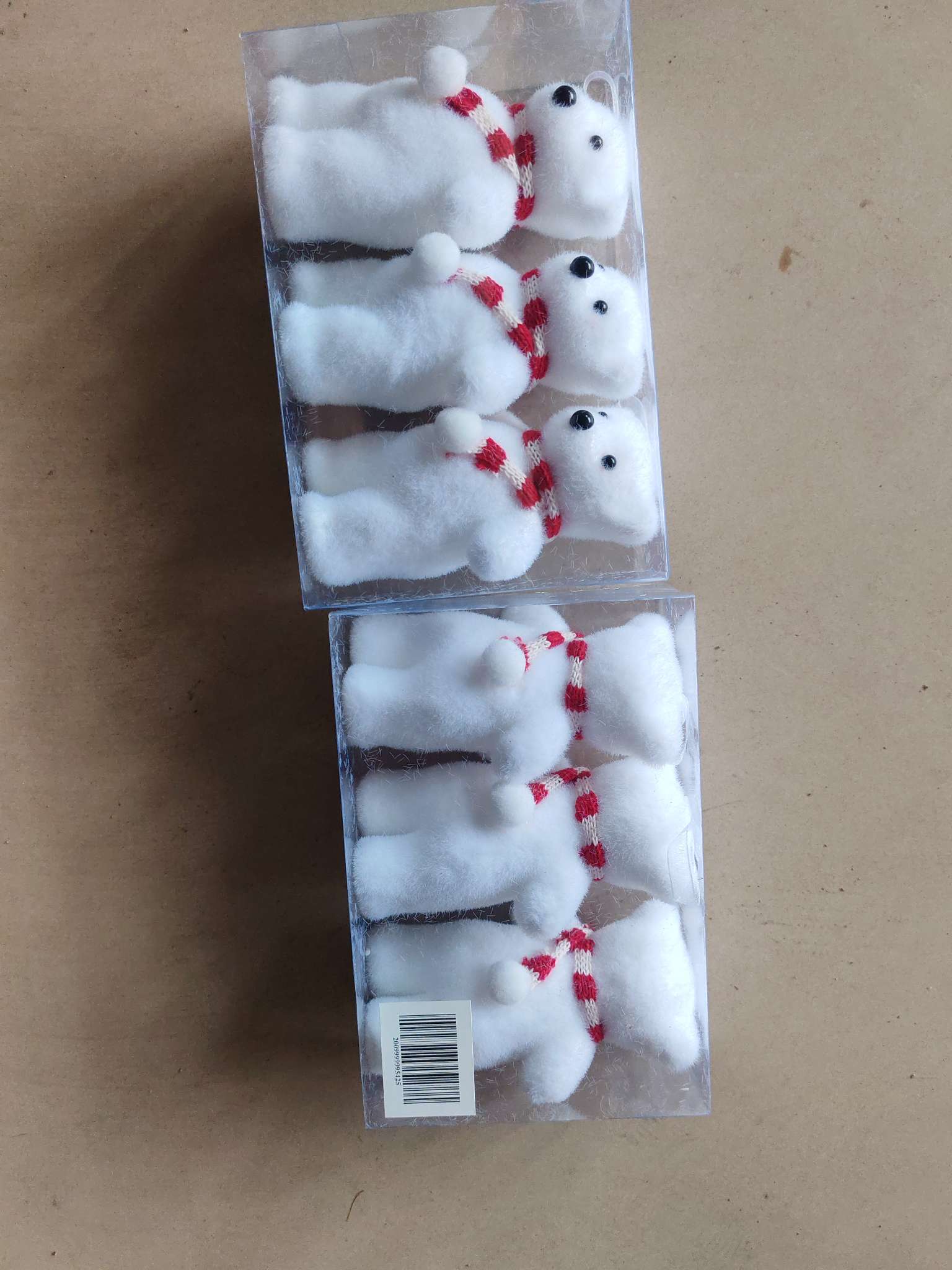 圣诞用品，圣诞挂件小白件圣诞树挂件圣诞装饰品场景装饰节日用品小熊挂件泡沫挂件产品图