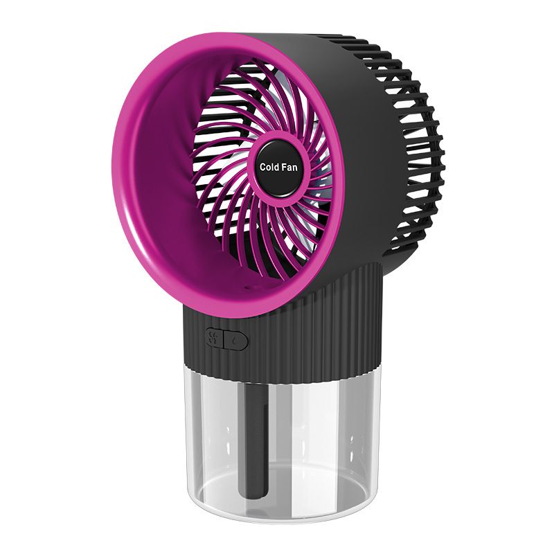 The new rechargeable mini spray fan is a portable desktop hydrating fan and a handheld standing humidifying fan Item Picture