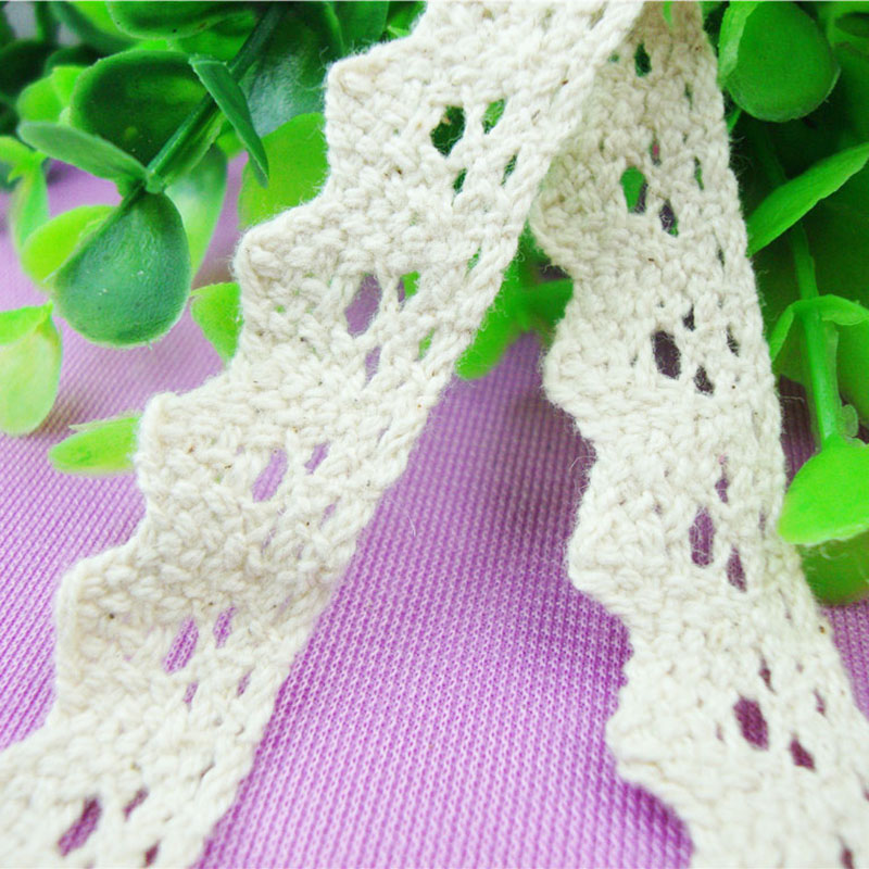 1.5 cm cotton thread lace knitted cuffs, necklines, sock cuffs, home textiles, curtains, skirt edges, country-style handcrafted hair accessories Application Scenario