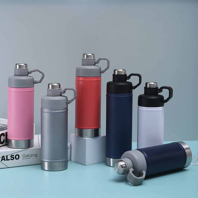 Stainless steel cold insulation sports water bottle, double-layer large-capacity insulated space cup details Picture