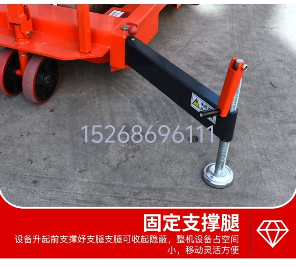 Aluminum alloy mobile single and double column AC/DC dual-purpose aerial work and maintenance vehicle, small lift, mobile 4-14 meters detail image 8
