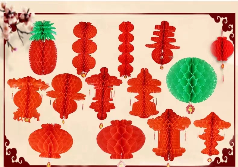 纸灯笼  纸塑灯笼 菠萝灯笼 新年灯笼详情图5