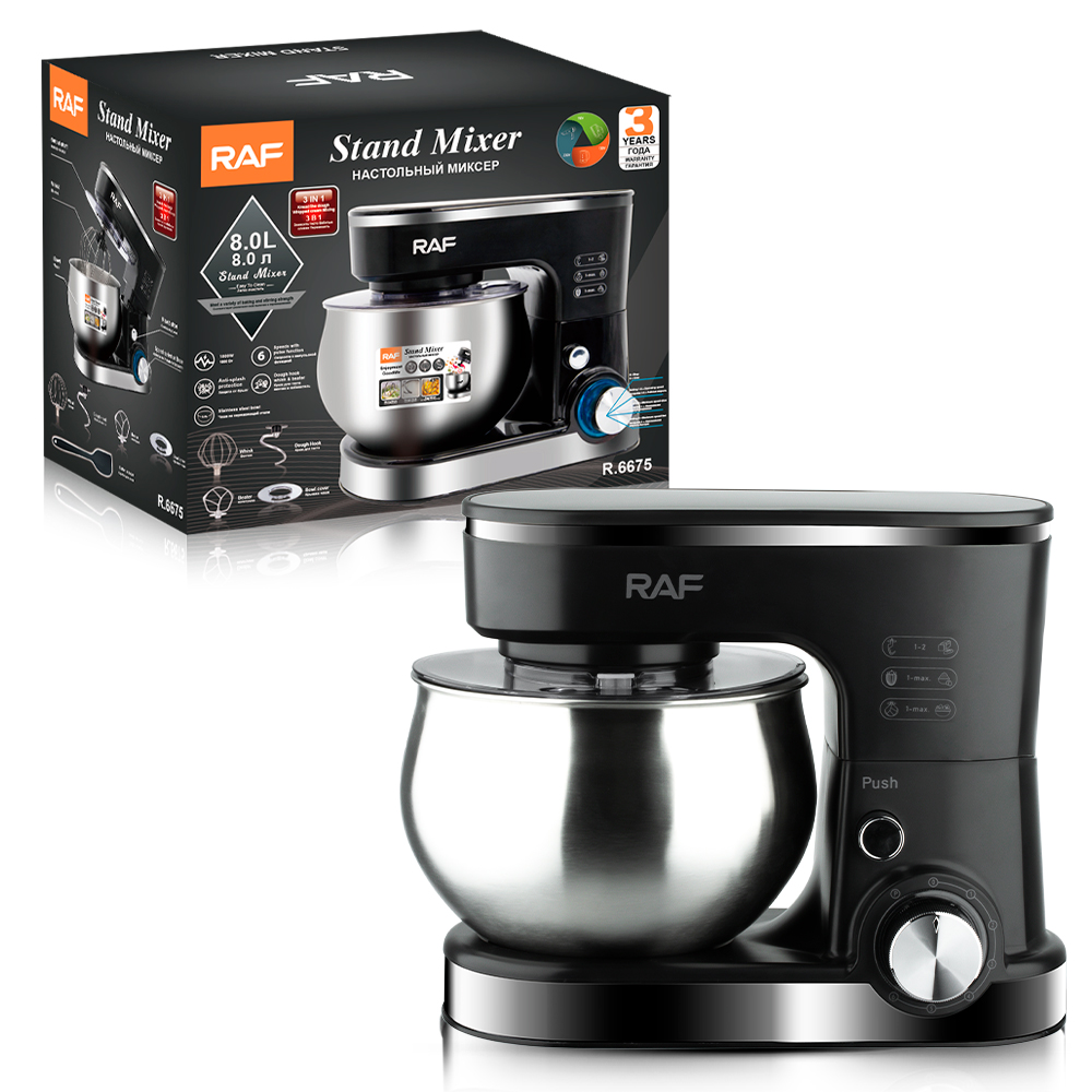 RAF European standard cross-border chef machine, stainless steel bowl, high-power dough mixer, egg beater, dough mixer, egg beater details Picture