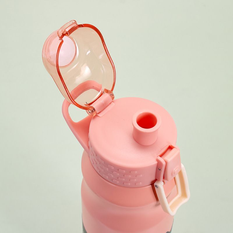 Stainless steel insulated cup, double-layer vacuum bouncing lid, direct drinking sports water bottle, outdoor portable handle cup Specification image