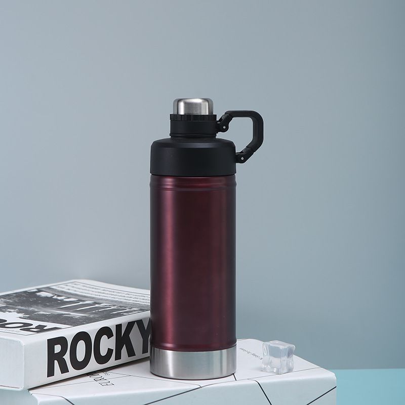 Stainless steel cold insulation sports water bottle, double-layer large-capacity insulated space cup Item Picture