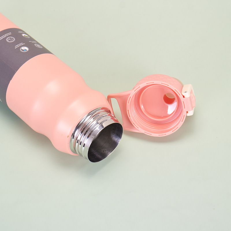 Stainless steel insulated cup, double-layer vacuum bouncing lid, direct drinking sports water bottle, outdoor portable handle cup Application Scenario