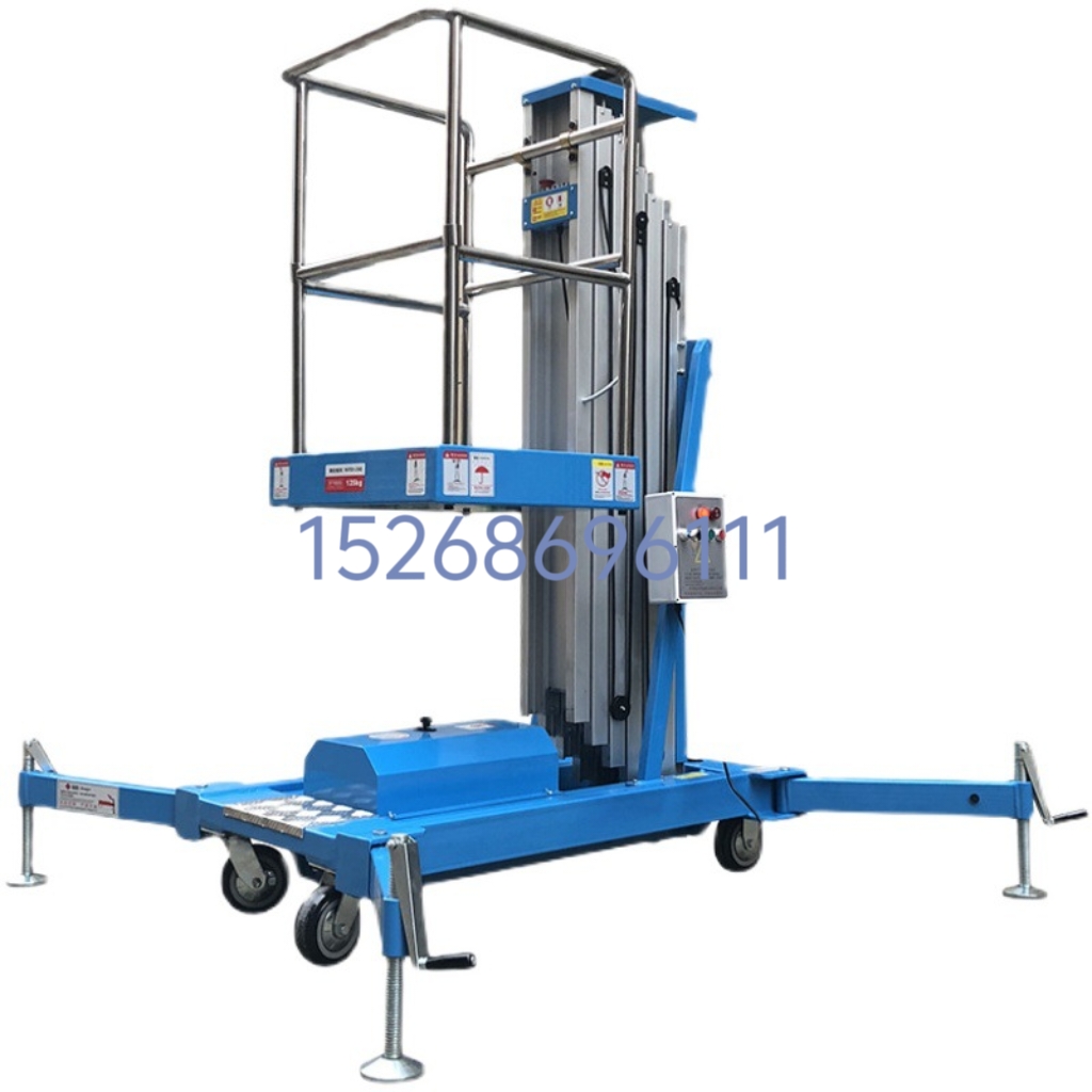 Mobile aluminum alloy lift, mini high-altitude operation family car, electric hydraulic platform, small lifting ladder Application Scenario