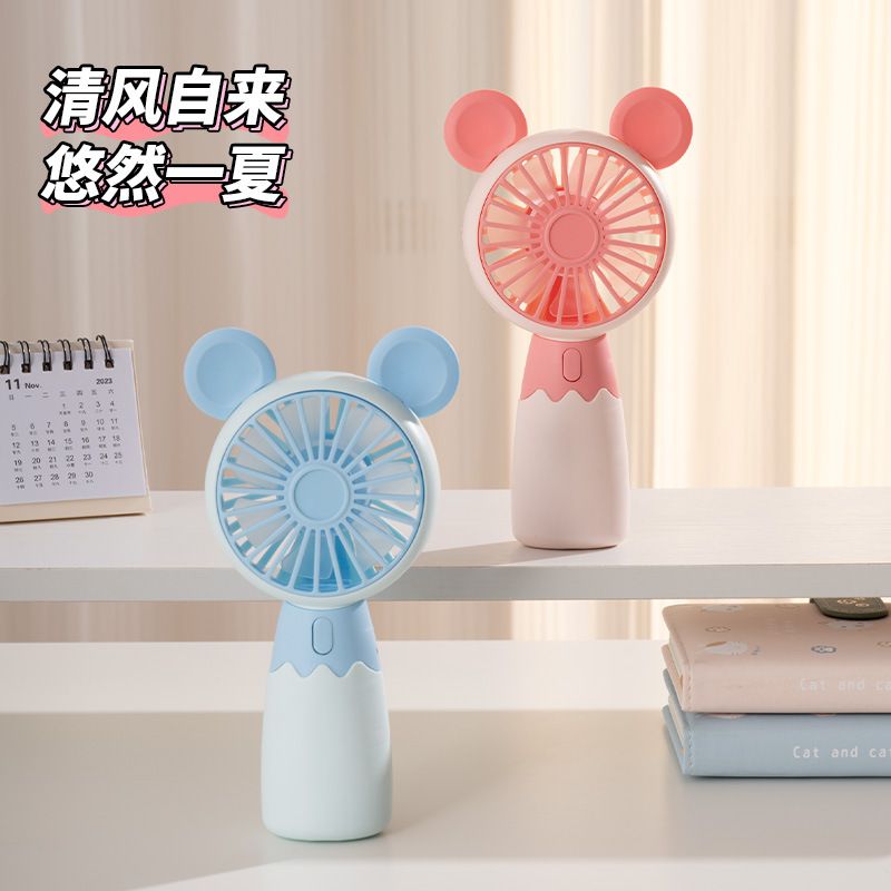 High appearance level handheld small fan USB charging, children and students outdoor portable mini fan details Picture