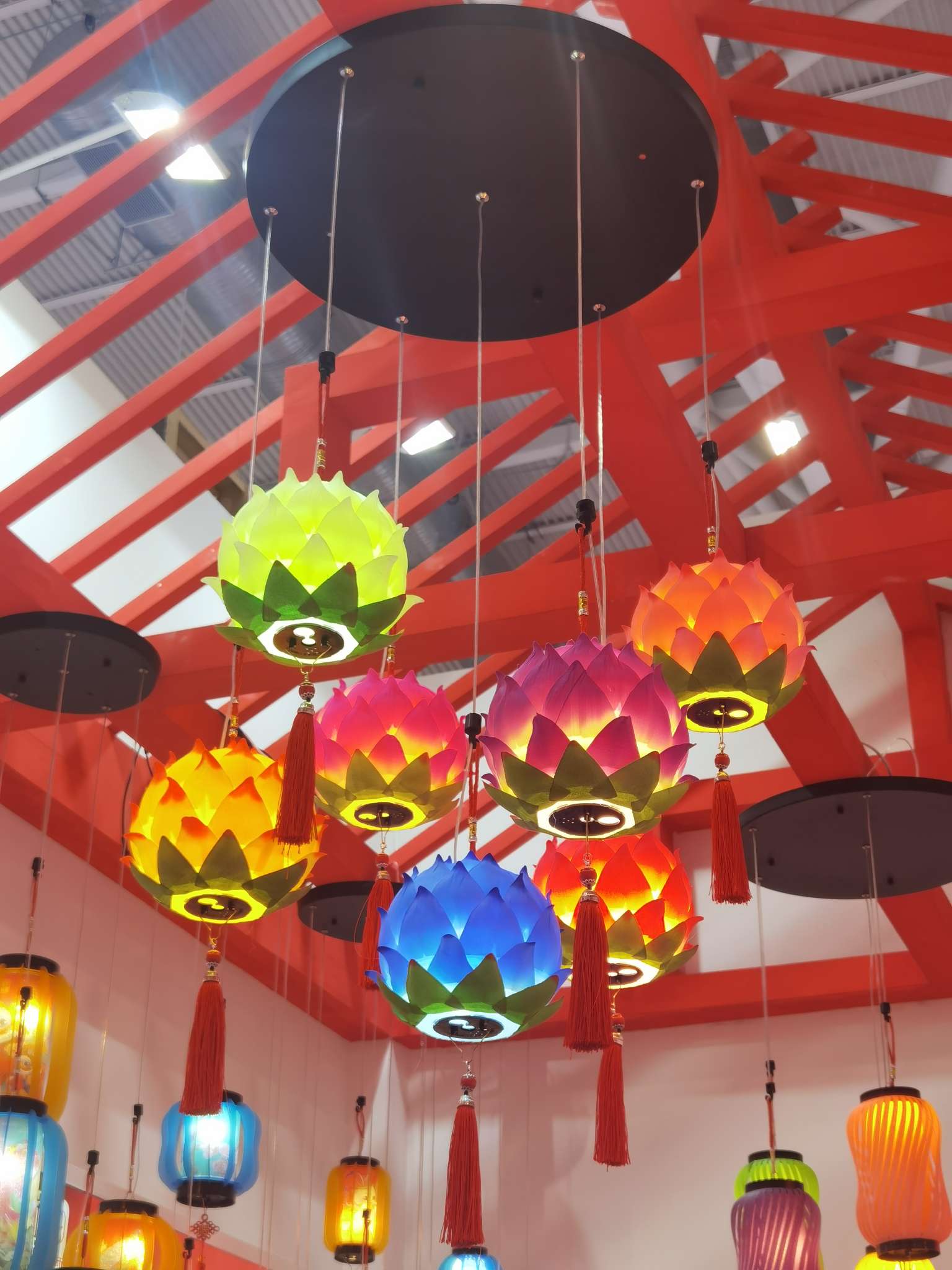 Lotus lanterns, hand-held lanterns, Mid-Autumn Festival Lantern Festival lanterns, handmade lanterns for kindergartens, factory direct sales undefined