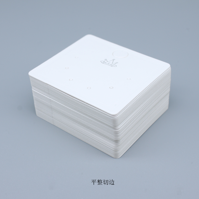 厂家直销 包装饰品耳钉6孔卡片 特种白卡纸板 韩版通用纸卡5.5*5cm 有现货100个一拍详情3