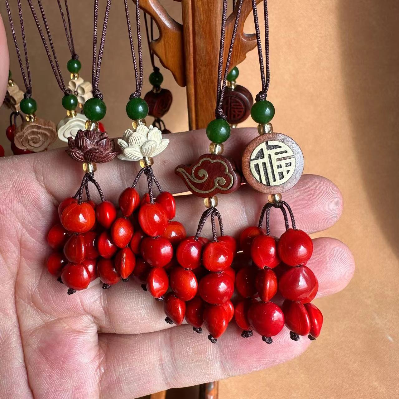 原神周边/林俊杰/复古串珠/蜜蜡吊坠/十二生肖细节图