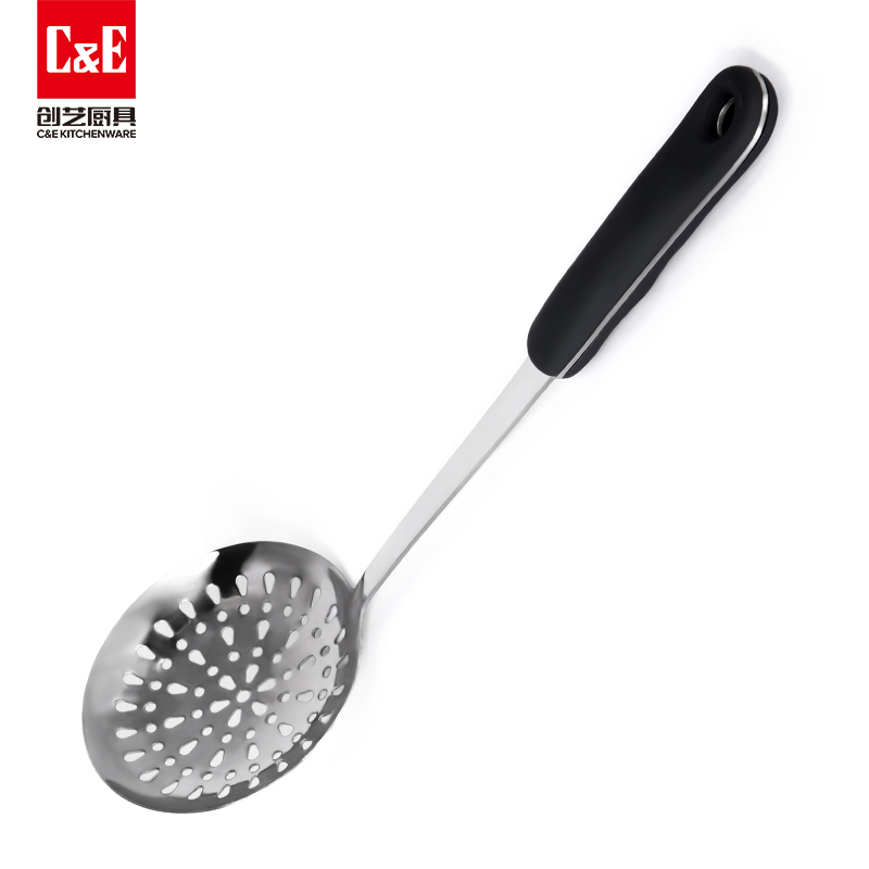 C&E Creative Kitchenware spatulas and spoons, stainless steel pot spatulas and spoons, rice ladles, meat forks, non-magnetic gourd handles, can be hung for portable storage of kitchenware for home use Specification image