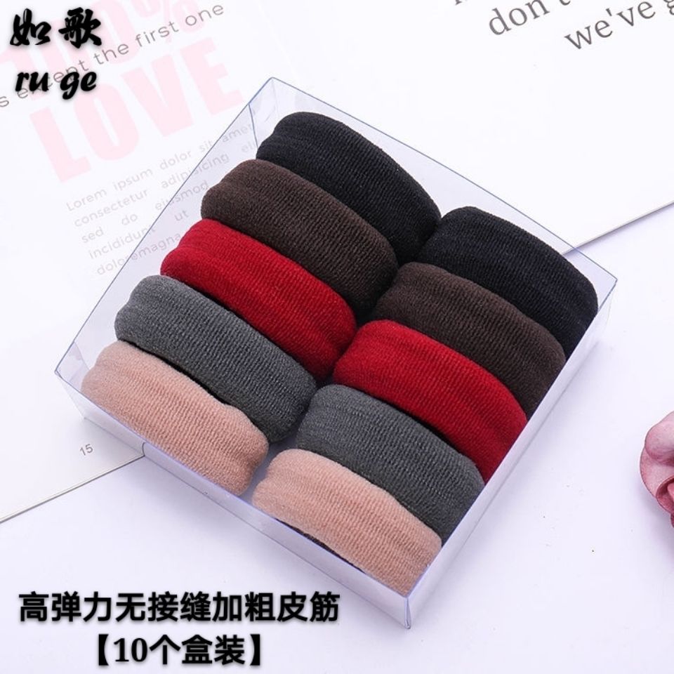 韩版饰品发圈/成人皮筋批发/儿童头绳白底实物图