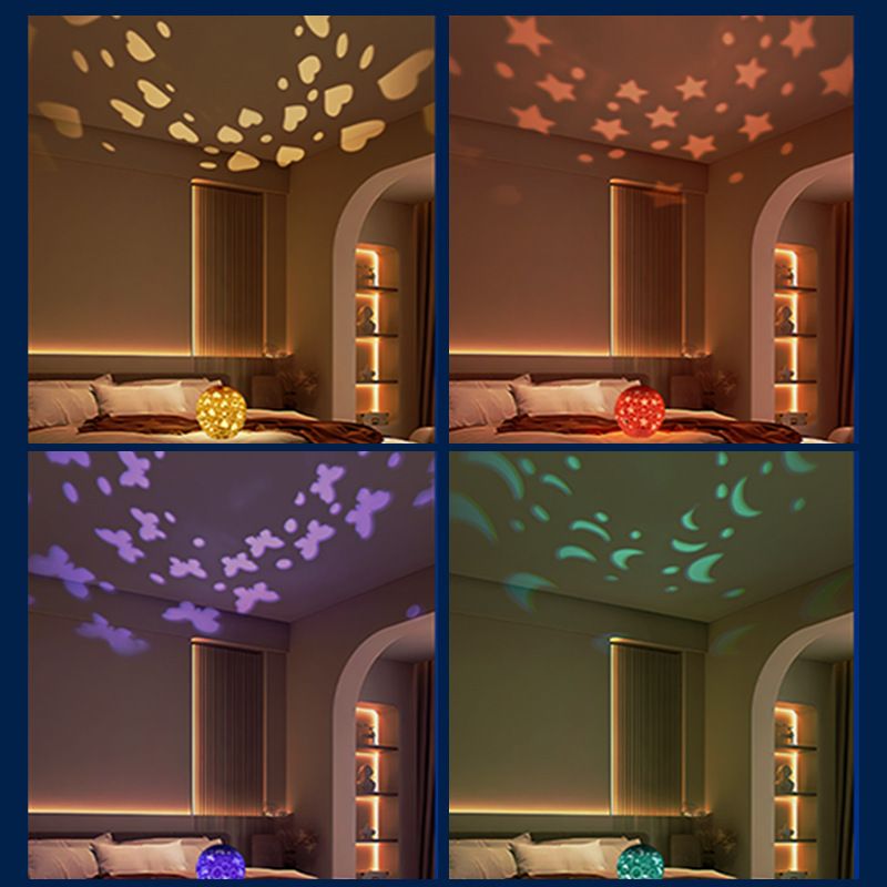 Christmas atmosphere light: Translucent cracked goose egg, unbreakable doll, rgb dimming, three-tone led night light Item Picture