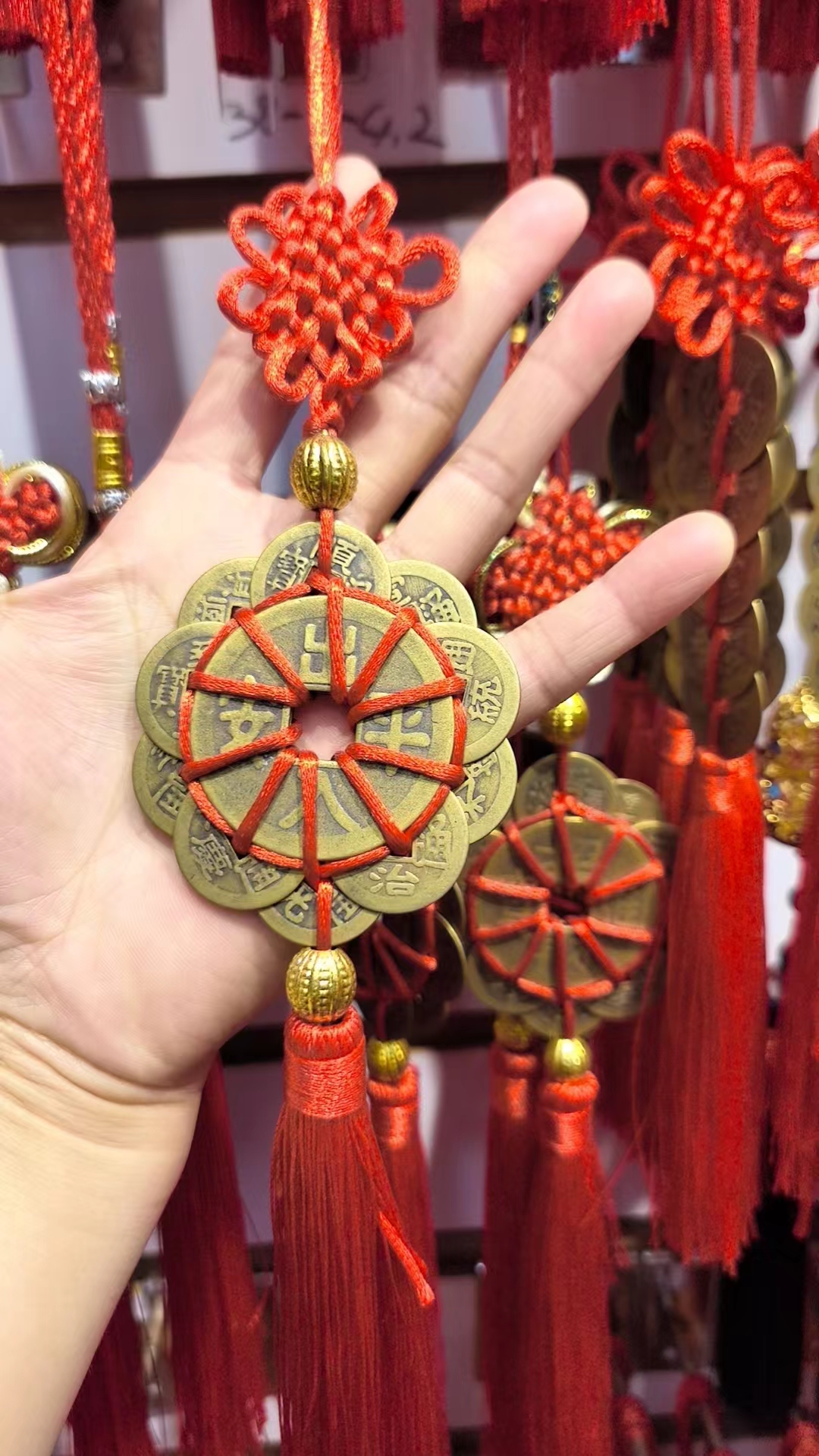 老百姓消费品年货喜庆莲花中国结挂绳 办公文化节庆用品 福袋挂件精美装饰详情1