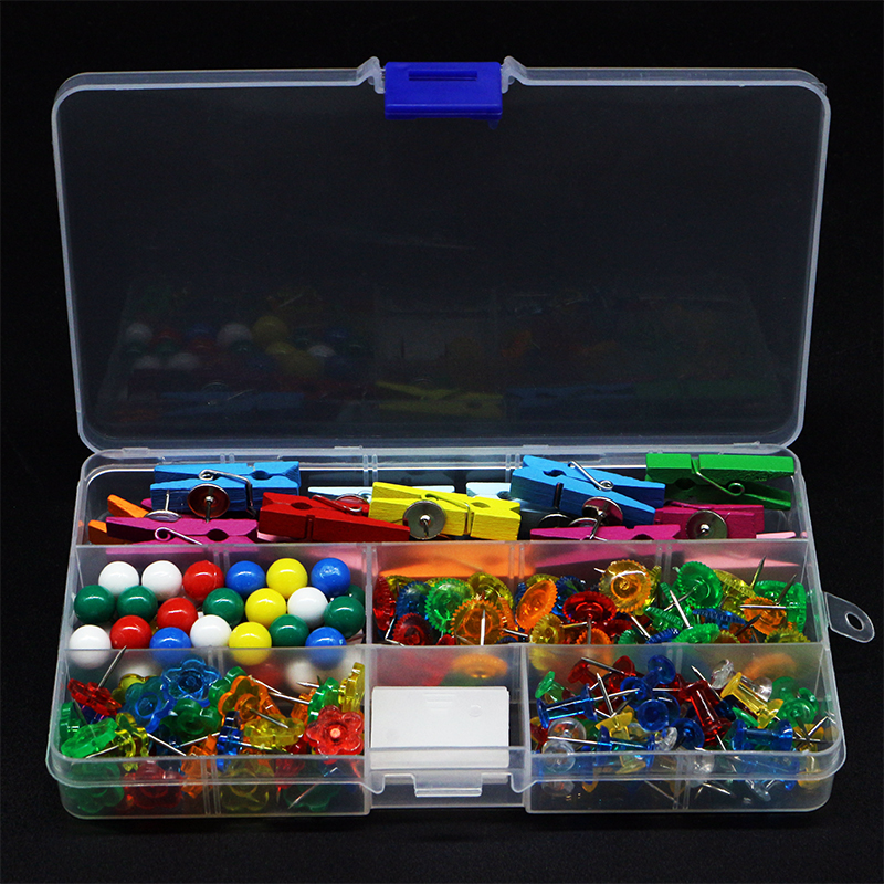 195 box-set color I-shaped nails, creative photo wall fixing clips, picture nails, message board positioning nails Item Picture