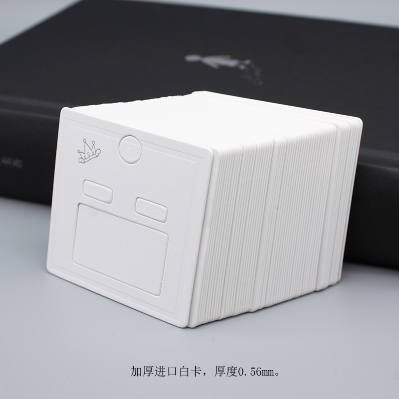 Factory direct sales of packaging accessories, ear clip hole cards, special white card, cardboard, Korean version universal paper card, 5.5*5cm, in stock, 100 pieces per purchase pic 4