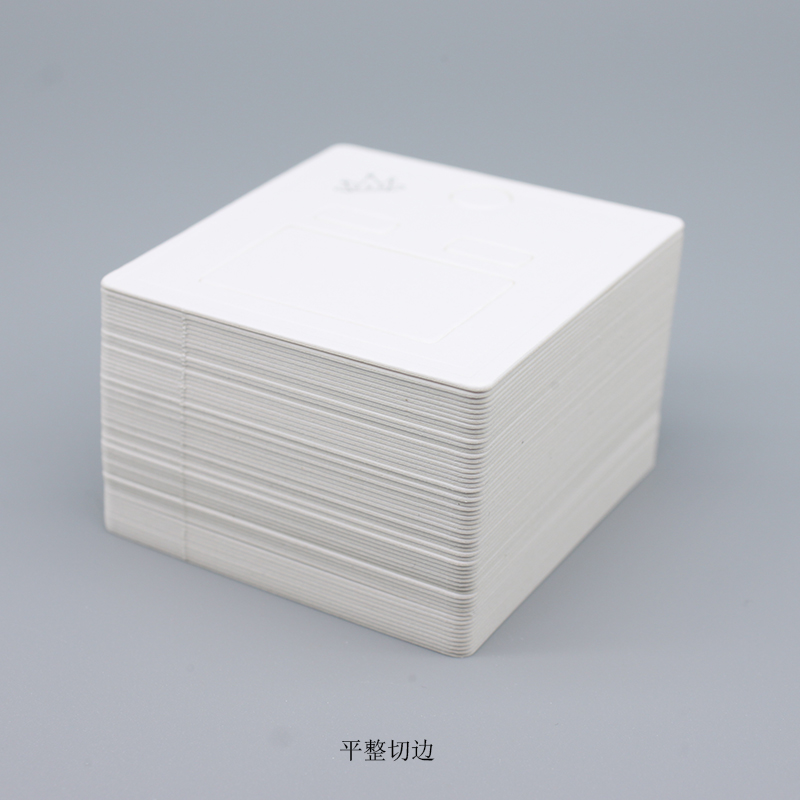 Factory direct sales of packaging accessories, ear clip hole cards, special white card, cardboard, Korean version universal paper card, 5.5*5cm, in stock, 100 pieces per purchase Specification image