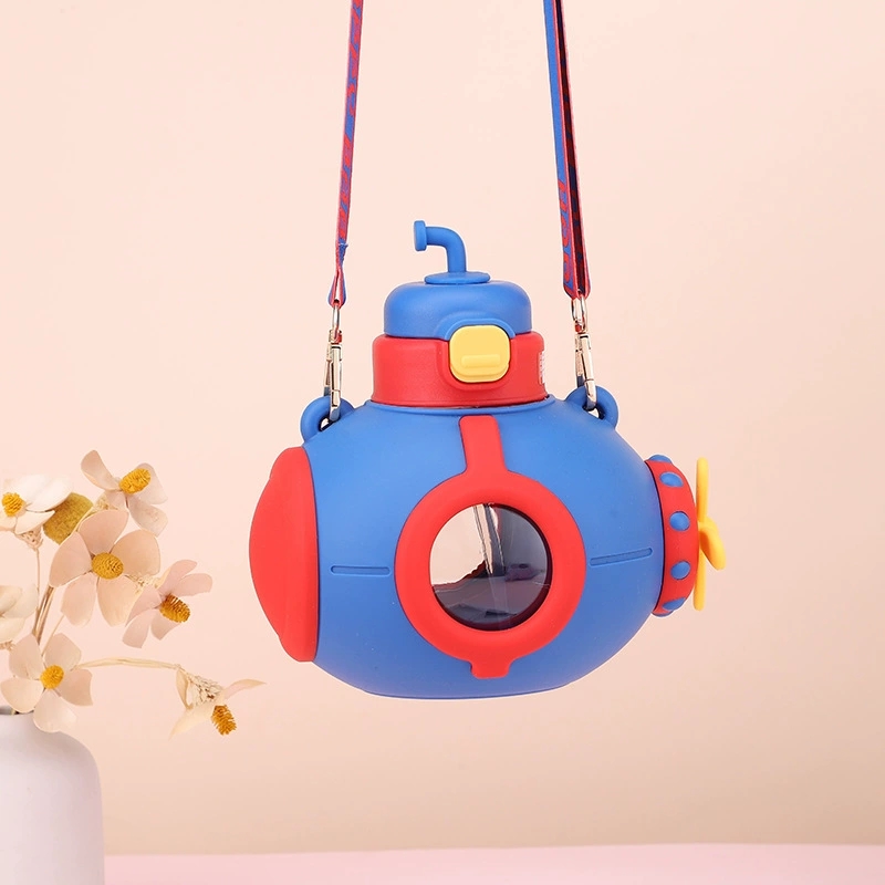 H185- Submarine Plastic Cup, Straw Cup, Cartoon Cute, anti-drop Plastic Cup, Large capacity for Boys and girls, Big Belly Cup, Big belly Cup Plastic Cup, Water cup detail image 13