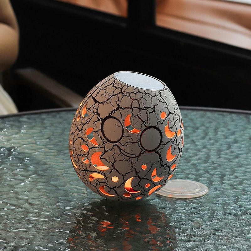 Christmas atmosphere light: Translucent cracked goose egg, unbreakable doll, rgb dimming, three-tone led night light details Picture