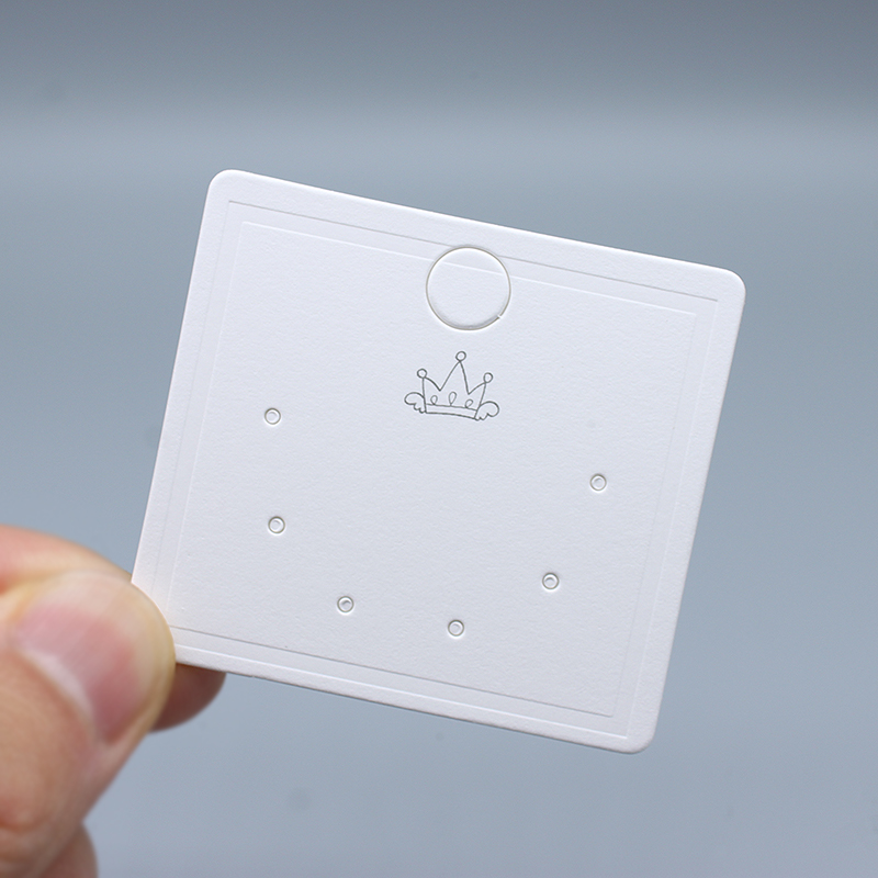 厂家直销 包装饰品耳钉6孔卡片 特种白卡纸板 韩版通用纸卡5.5*5cm 有现货100个一拍