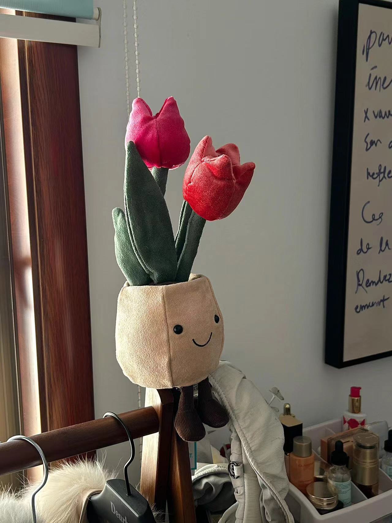 趣味水仙花/风信子/郁金香绿植盆栽系列毛绒仿真花束玩偶公仔