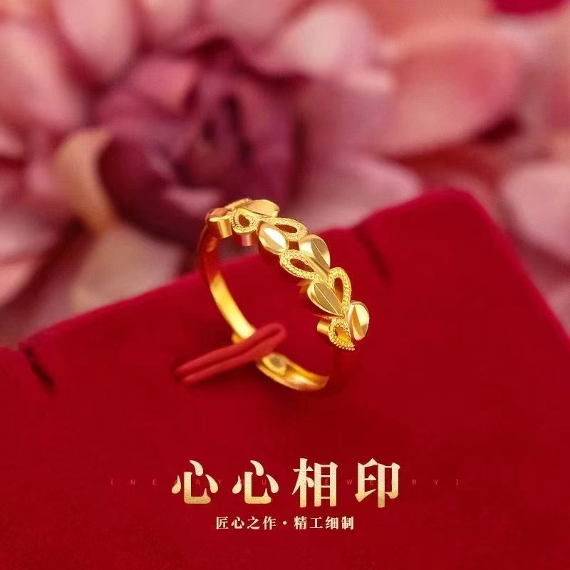 K gold exquisite rings, jewelry and accessories, fashionable and trendy ladies detail image 3