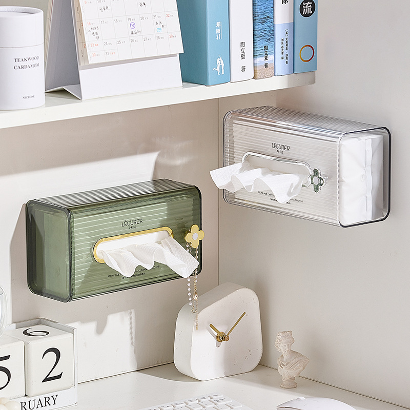B78-SNH22072 Tissue box, wall-mounted face towel storage box, bathroom and kitchen non-perforating tissue box