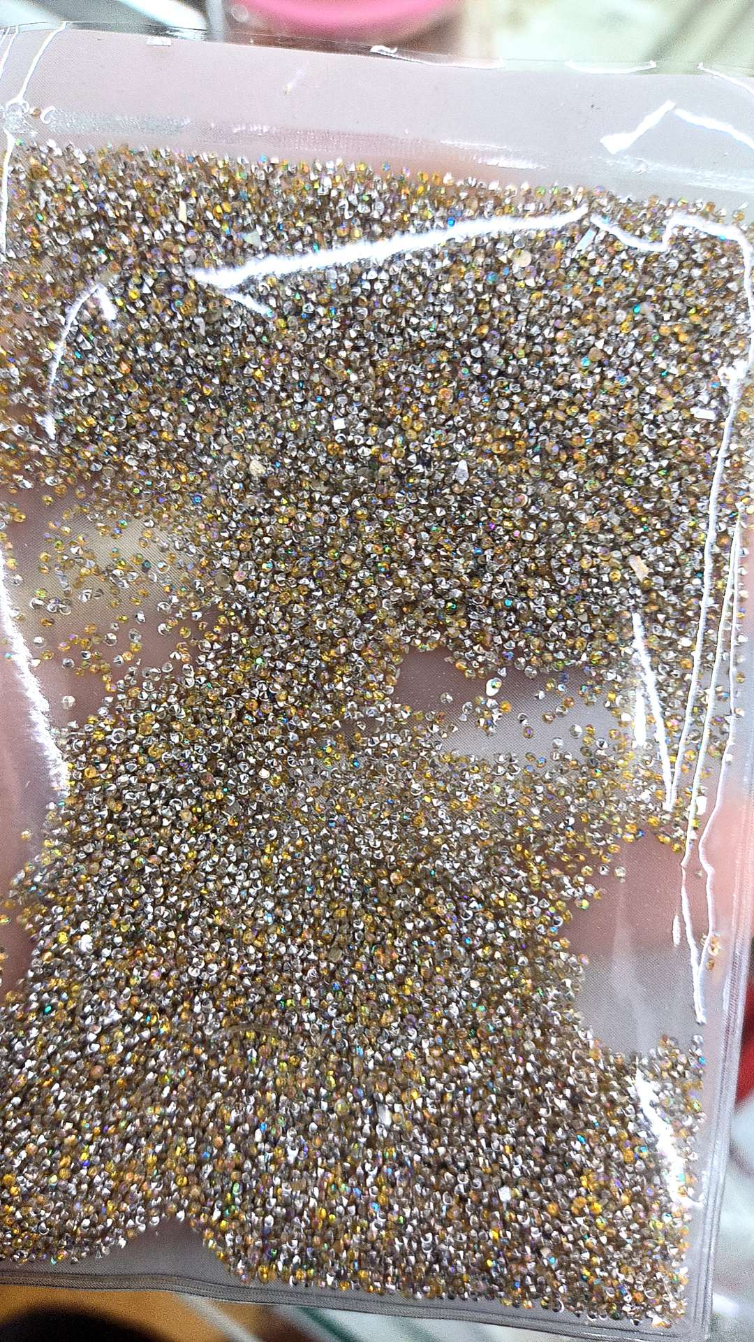 8mm pointed-bottom, bottomless acrylic ab plated with color diamonds, flying acrylic diy, nail art, jewelry accessories Specification image