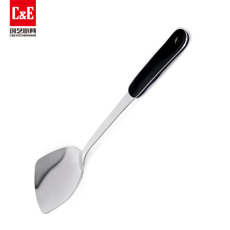 C&E Creative Kitchenware spatulas and spoons, stainless steel pot spatulas and spoons, rice ladles, meat forks, non-magnetic gourd handles, can be hung for portable storage of kitchenware for home use Item Picture
