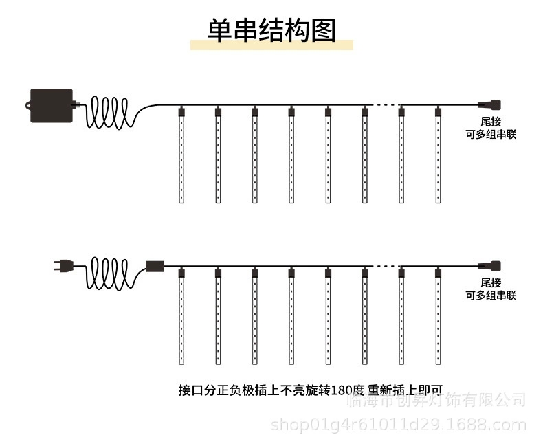 流星雨led灯七彩灯闪灯串灯满天星户外防水氛围装饰挂树灯景观灯 详情图2