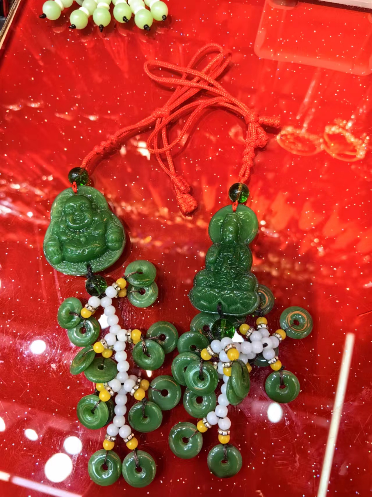 老百姓消费品年货喜庆莲花中国结挂绳 办公文化节庆用品 福袋挂件精美装饰