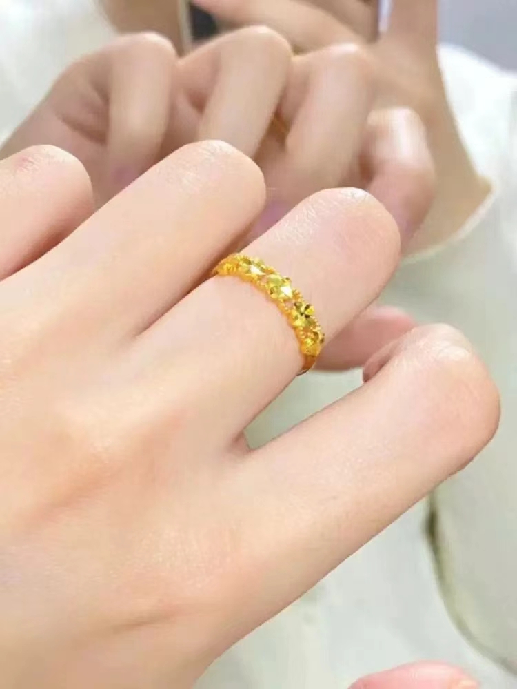 K gold exquisite rings, jewelry and accessories, fashionable and trendy ladies detail image 2