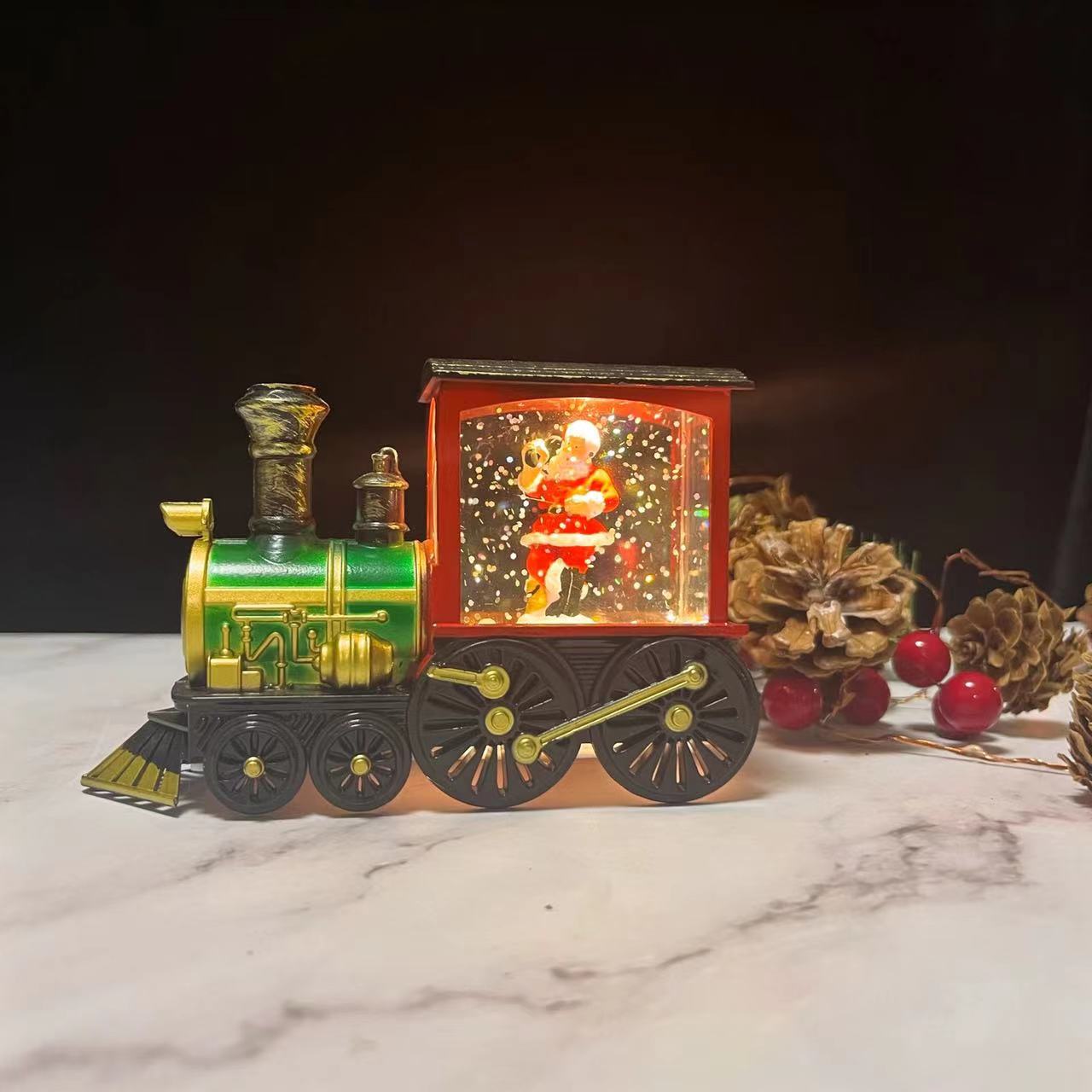 圣诞摆件节日灯小火车注水礼物盒礼物摆件儿童玩具灯桌面摆件详情6