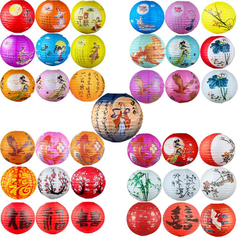 Lantern-decorated Chinese-style hanging ornaments for scene arrangement Specification image