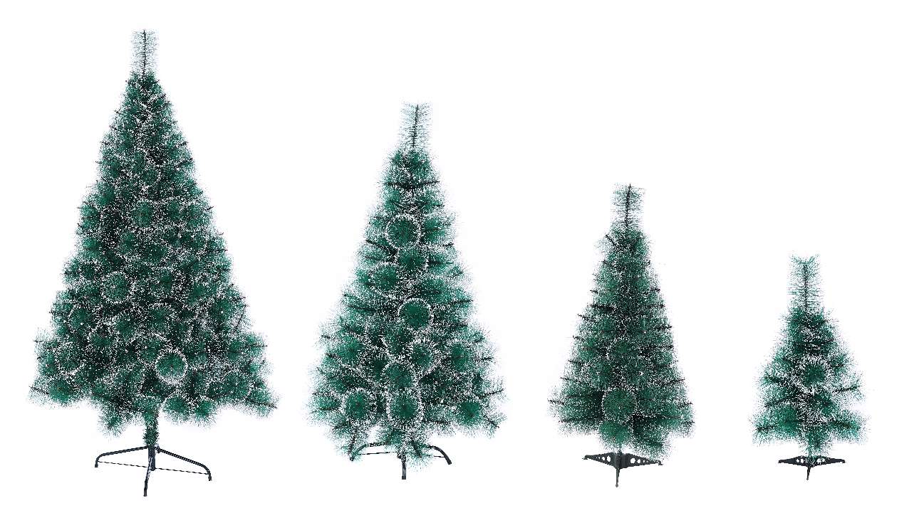 A complete set of Christmas supplies for holiday office decoration, Christmas tree cultural ornaments, water-filled base for stability, Christmas decals and colorful stripes to enhance the festive atmosphere