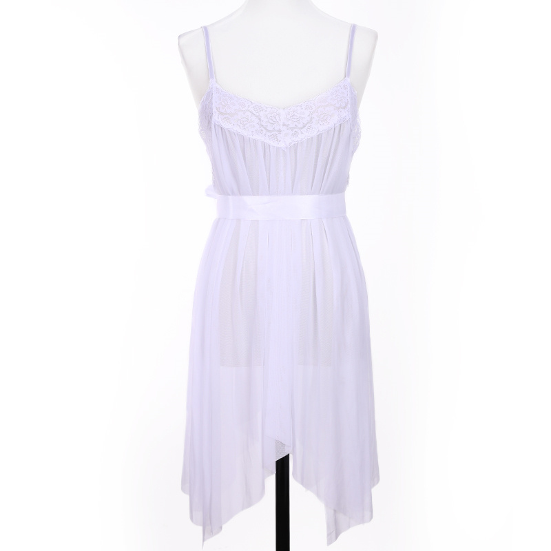 Pajama women lace lace French sexy thin halter slit tulle nightgown Halter pajama pic 7