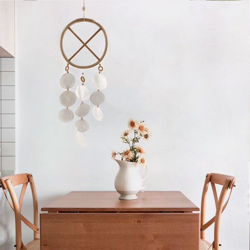 Nordic-style Ocean series natural shell wind chimes Creative and personalized bedroom small hanging items shell wind chimes wall hangings and wall decorations Application Scenario
