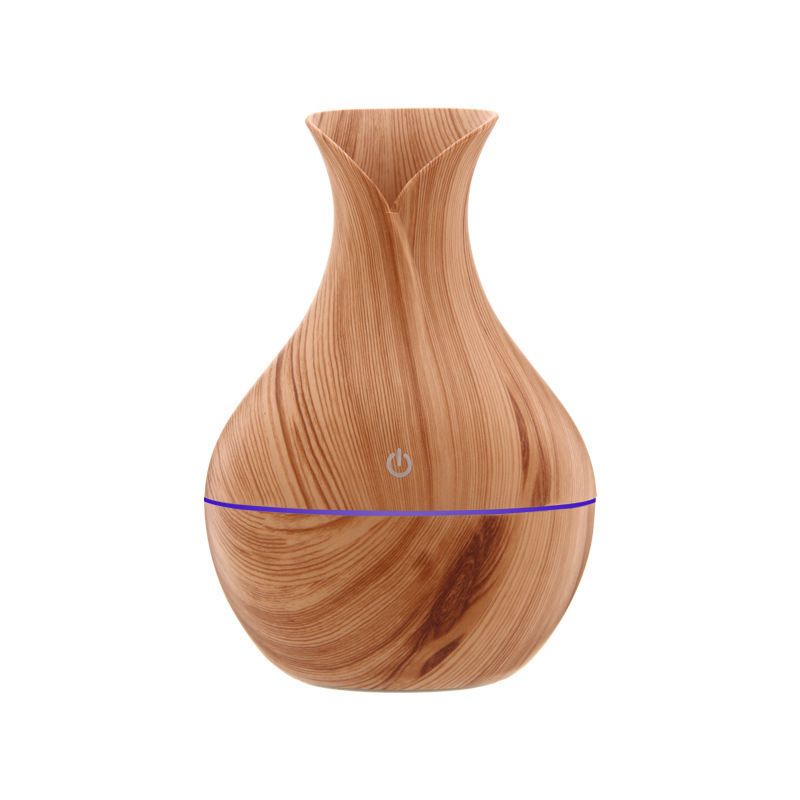 Mini humidifier, vase, wood grain humidifier, office seven-color lamp, ultrasonic aroma diffuser Application Scenario