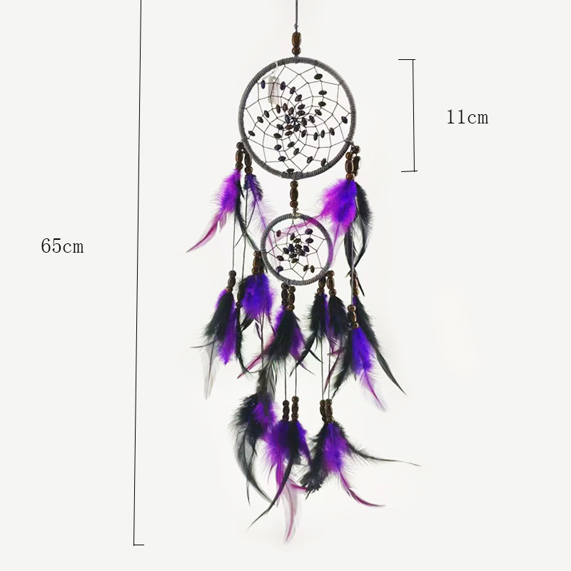 Cross-border new natural feather dreamcatcher, tassel, indoor home, wedding decoration, feather dreamcatcher, wall hanging decoration, dreamcatcher Item Picture