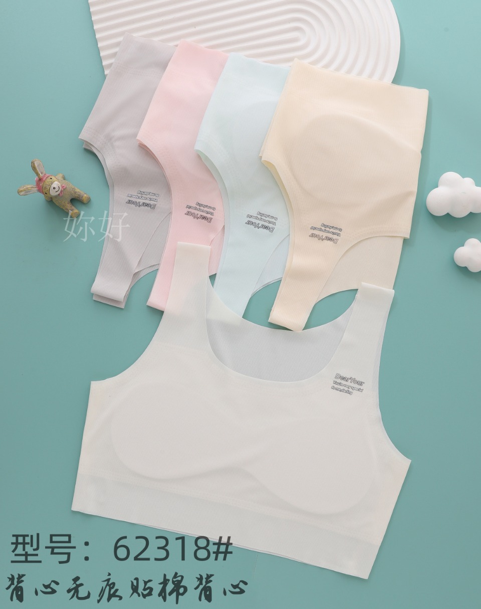 Junior high school students 8-12 years old development period ice silk seamless underwear big girl bra underwear