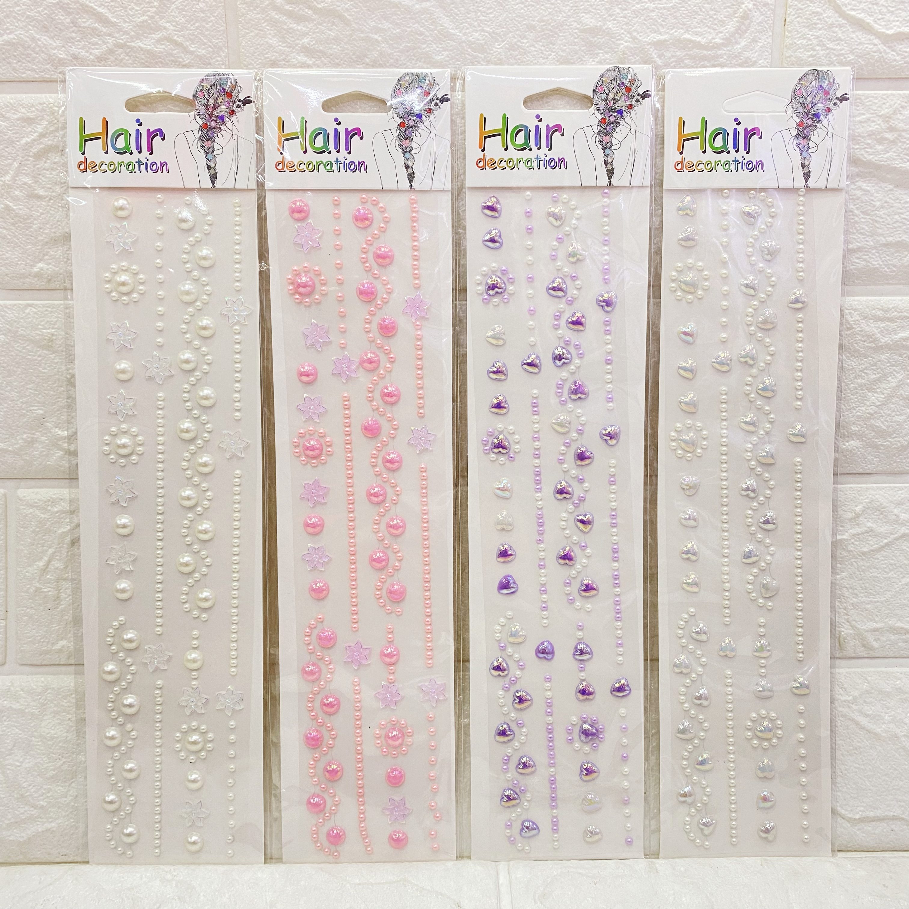 闪闪发饰贴妆贴女童珍珠贝壳人鱼公主钻贴舞台表演装饰贴发贴脸贴