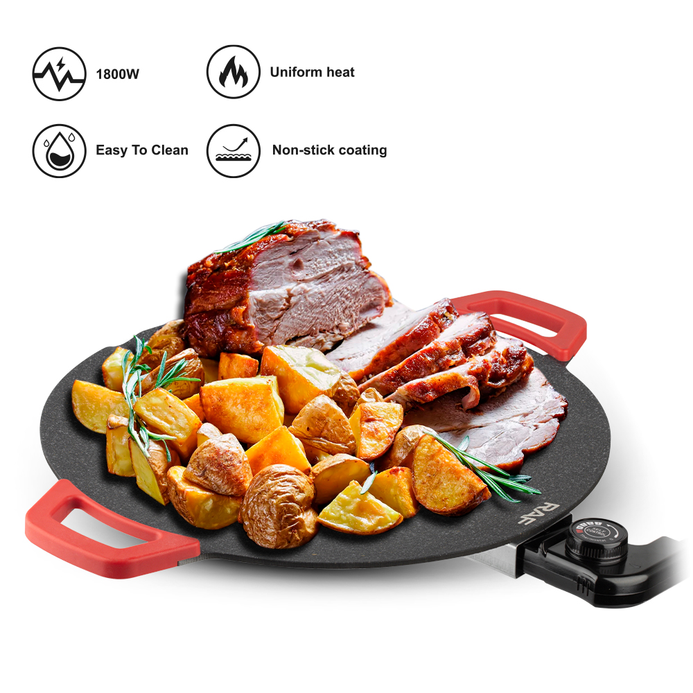 RAF European Standard cross-border smokeless electric grill, home non-stick barbecue grill, teppanyaki steak grill, multi-functional R.5304B Application Scenario