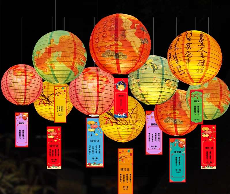 Lantern-decorated Chinese-style hanging ornaments for scene arrangement details Picture