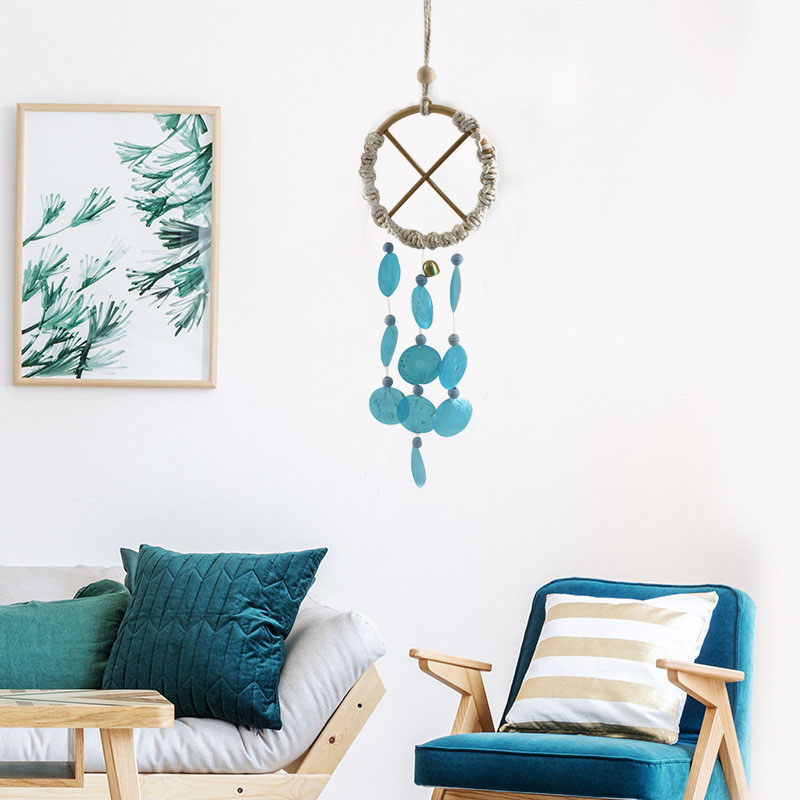 Nordic-style Ocean series natural shell wind chimes Creative and personalized bedroom small hanging items shell wind chimes wall hangings and wall decorations Item Picture