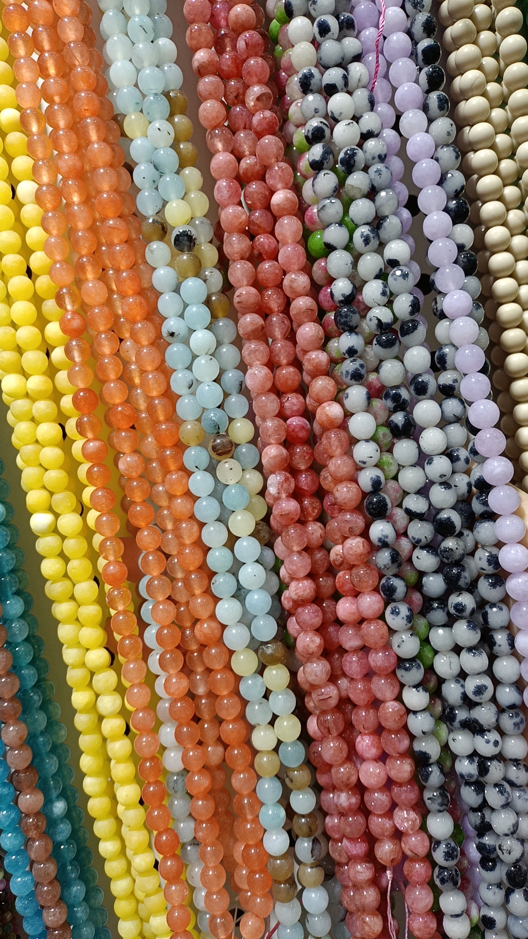 天然玉石算盘珠散珠DIY饰品配件手链项链隔珠定位珠现货批发